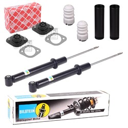 2x BILSTEIN B4 STOSSDÄMPFER + FEBI DOMLAGER HINTEN passend für BMW 3er E36 E46NUR für Kfz mit Standard Fahrwerk / mit Staubschutzsatz