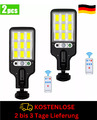 2Stk LED Solarleuchte mit Bewegungsmelder  Außen Lampe Fluter LED Strahler Licht