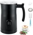 Elektrischer Milchaufschäumer, 4 in 1 Milchdampfer, 11,8 Unzen/350 ml Automatisch Warm und Kalt