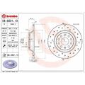 2x Bremsscheibe BREMBO 08.C501.1X passend für AUDI SEAT SKODA VW AUDI (FAW)