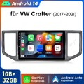 32GB Für VW Crafter 2017-2024 10.1" Autoradio Android 15 GPS Navi WIFI BT FM RDS