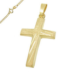 Kreuz Kreuzanhänger 333 Gold Neu Kommunion Konfirmation Taufe auch mit Kette 