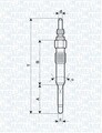 MAGNETI MARELLI Glühkerze 062900085304 für ALFA ROMEO AUDI CHRYSLER DODGE FORD