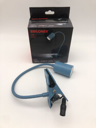BRILONER Schreibtischlampe Blau, Klemmbar, 40cm, LED, Warmweiß, Leselampe