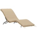 Sonnenliege Polyrattan Gartenliege mit Kissen, wetterfest Liege 120 kg belastbar