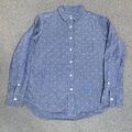 Jack Wills Shirt Damen UK 8 blau gefleckt langärmelig Polka geknöpft