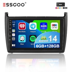 DAB+ 6+128GB Android 14 Autoradio Für VW Polo 6R 6C 09-17 Carplay GPS NAVI BT FM