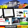 LED Fluter mit Bewegungsmelder Floodlight IP66 Strahler Flutlicht 50W DHL