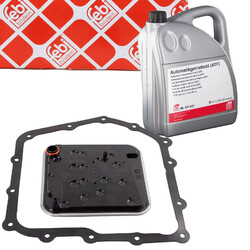 febi Getriebefilter Dichtung + 5L Getriebeöl für CHRYSLER PT CRUISER VOYAGER 3 4