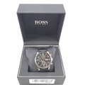 Hugo Boss Chronograph Armbanduhr Quartz Leder Smartwatch Blau Herren