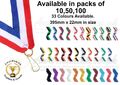 Medaillenbänder in Packung mit 10,50,100. Erhältlich in 33 Farben toller Preis!!!!