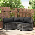 Poly Rattan Garten-Lounge Set mit Polster Gartensofa Gartenmöbel Sitzecke outdor