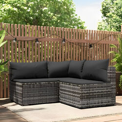 Poly Rattan Garten-Lounge Set mit Polster Gartensofa Gartenmöbel Sitzecke outdor