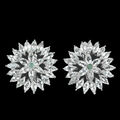 Sommer 925 Silber Ohrringe Marquise Aquamarin Smaragd Edelstein Schmuck