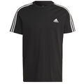 adidas T-Shirt Hemd Rundhals Herren Männer im 3 Streifen Design 100% Baumwolle