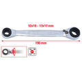 KS Tools 4 in 1 GEARplus umschaltbar Doppel-Ratschenringschlüssel, 503.4565 