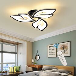 36W LED Deckenleuchte Dimmbar Wohnzimmer Moderne Deckenlampe mit Fernbedienung