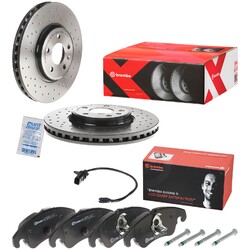 Brembo Xtra Line Bremsscheiben 320mm + Bremsbeläge Vorne passend für Audi A4 B8