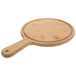  Holz-Lebensmitteltablett, Pizza-Schneidebrett, Obst-Servierplatte, Holztablett,