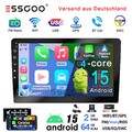 DAB+ Doppel 2 DIN 2+64G 9" Autoradio Android 15 Carplay GPS NAVI WiFi KAM MIK FM