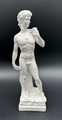 Bisquit Porzellan Figur Weiß - David von Michelangelo-Statue Deko Aktfigur-23 cm