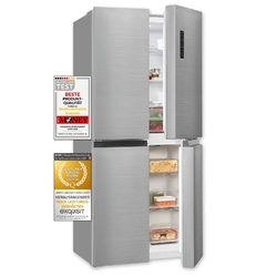 Exquisit Multidoor MD365-125-040D inoxlook | 362 l Nutzinhalt | Edelstahloptik
