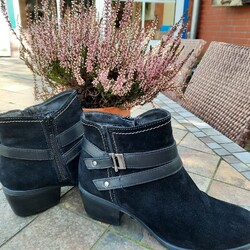 Da. Stiefelette Gr. 39 Wildleder Schwarz Tamaris