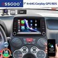 DAB+ 4+64GB Für Fiat Panda 2003-2012 Carplay Android14 Autoradio GPS NAVI BT RDS