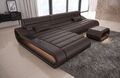 Leder Ecksofa Designersofa Eckcouch Ottomane Ledercouch Concept L Form lang LED