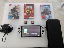 Nintendo Switch OLED-Modell HEG-001 64GB Handheld-Spielekonsole - Weiß