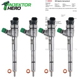 4x 0445110485 Einspritzdüse Injektor Renault Nissan Dacia 1.5 dCi H8201108033