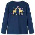 Kinder Langarmshirt mit Hirschen Rundhalsausschnitt Pullover Sweatshirt T-Shirt 