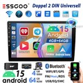 9 Zoll DAB+ Android15 4+64G Autoradio 2 DIN Carplay Navi RDS BT Chat GPT Kam DVR