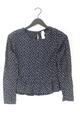 ✨ H&M Langarmbluse Bluse für Damen Gr. 38, M blau aus Viskose ✨