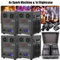 4x 750W LED Cold Spark Machine +Flightcase Sparkular Funkenmaschine DMX Hochzeit