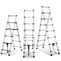 Teleskopleiter 1.4+1.7m/1.7+2m/2+2.3m A-Frame Klappleiter Dachboden Garten
