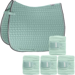 Set Eskadron Basic Cotton Schabracke mit Fleecebandagen in ice