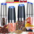 2 Stk Pfeffermühle Elektrische Salz und Pfeffermühle Batterien Profi Gewürzmühle
