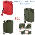 3 x 20L Kraftstoffkanister Benzinkanister Dieselkanister Metall + Ausgießer DE