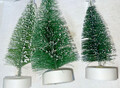 3x Tischplatte Mini Weihnachtsbaum mit LED Lichter Ornamente Deko - VERKAUF WIE ABGEBILDET