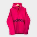 Vintage Adidas Hoodie Pink Spell Out Logo Herren M Medium Y2K