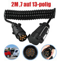 Adapter Stecker 7 auf 13-polig Adapterkabel 12V 2M Anhänger Verlängerungskabel