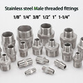 Edelstahl Gewinde Fitting Doppelnippel AG Reduzierstück mit Außengewinde 1/8~ 1"
