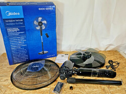 Midea FS40-15FR Standventilator Leise mit Fernbedienung 3 Geschwindigkeitsstufen