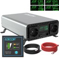 EDECOA 2000W Wechselrichter 12V 230V Inverter LCD USB Spannungswandler