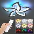Deckenleuchte RGB Dimmbar Moderne LED Deckenlampe Wohnzimmer mit Fernbedienung