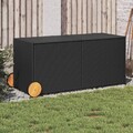 Gartenbox Poly Rattan 200x50x60 cm Grau