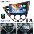 DAB+ 4+64GB Carplay Autoradio Android 15 GPS Navi KAM Für Ford Focus MK1 1998-03