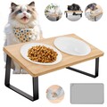 Napfstation Katzennapf 15°Geneigter Napfset Napfbar Näpfe erhöhter Fressnapf DE