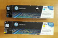 Original HP Toner 125A  CB541A Cyan, CB542A Yelow-Color leer zum Wiederbefüllen